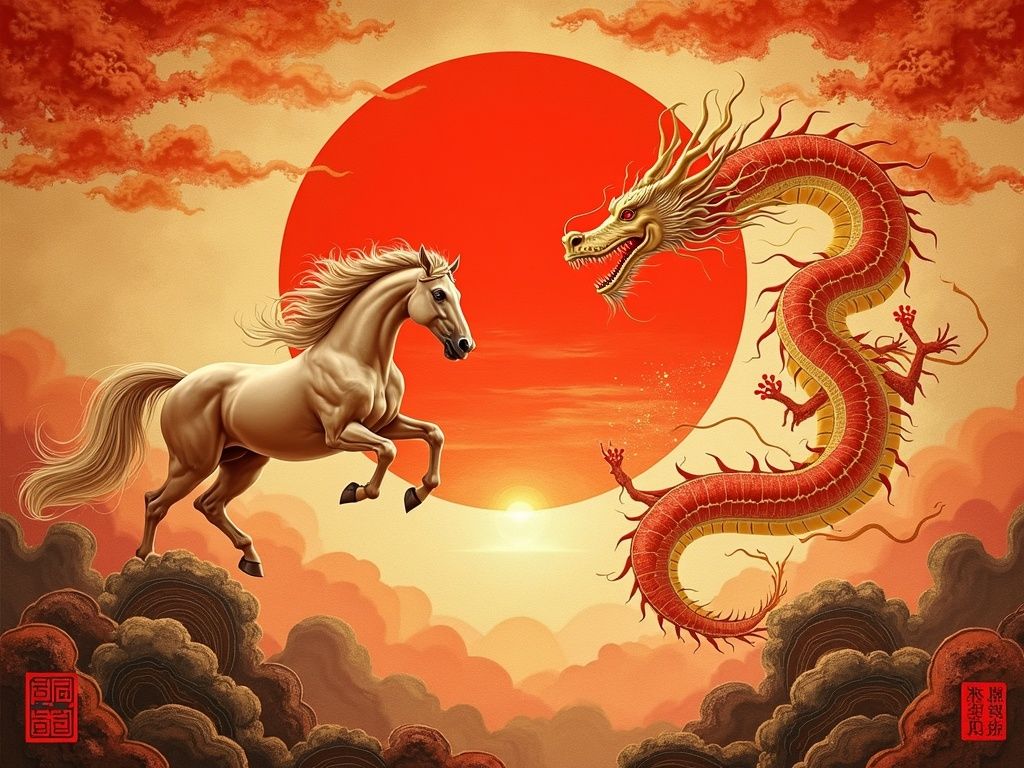 属马和属龙配对详解 平和关系的命理互补与婚姻指南