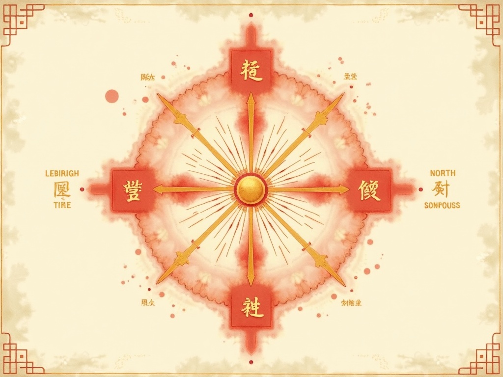 守护方位与开运风水示意图