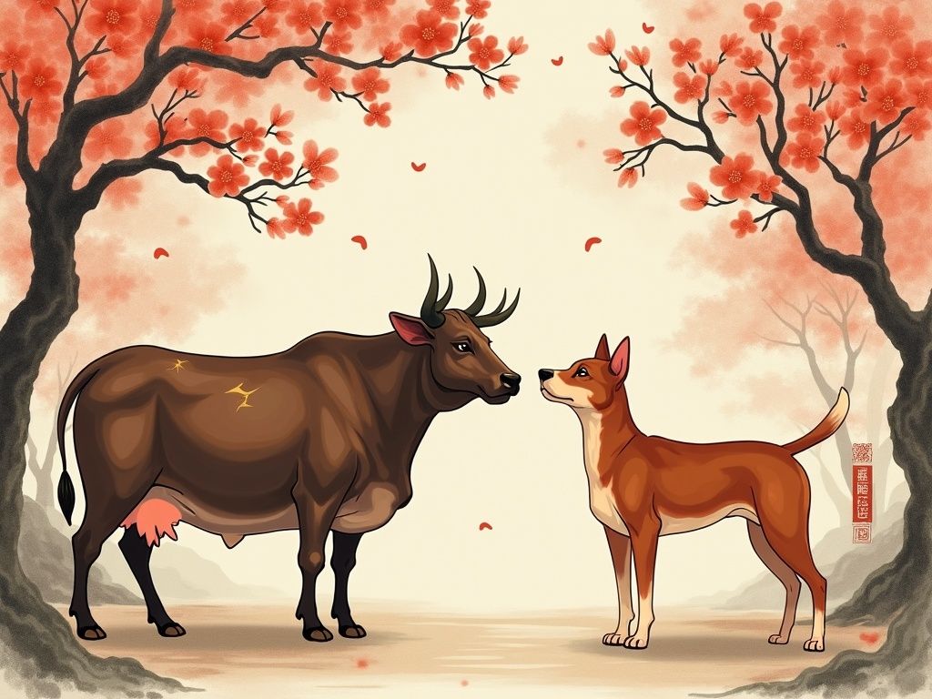 属牛和属狗配对详解 命理平和下的相处之道与婚姻指数